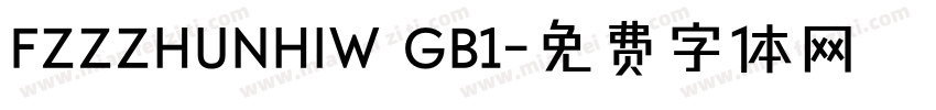 FZZZHUNHIW GB1字体转换